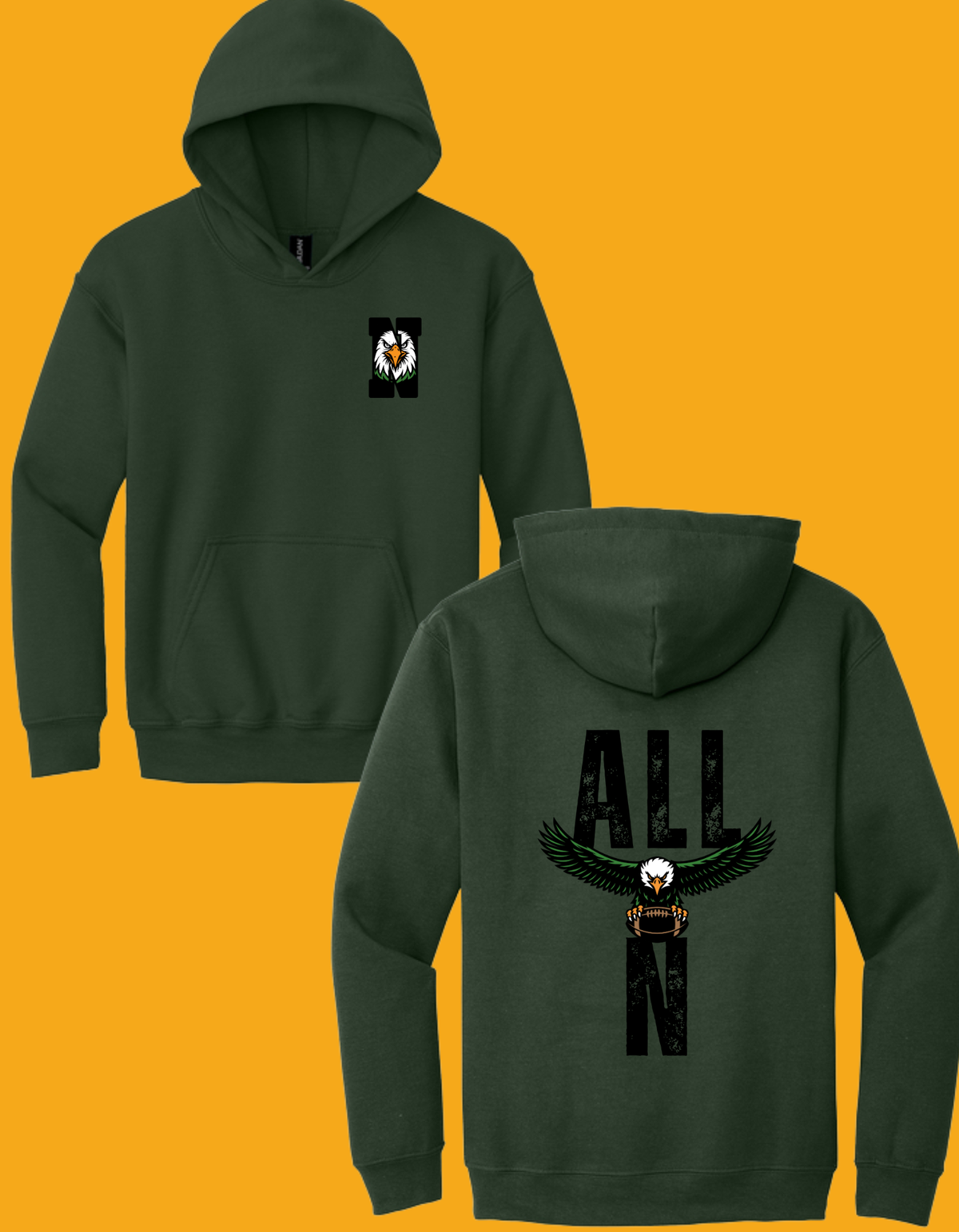 18500 & 18500B Gildan® Heavy Blend™ Hooded Sweatshirt (Adult & Youth) Design #5