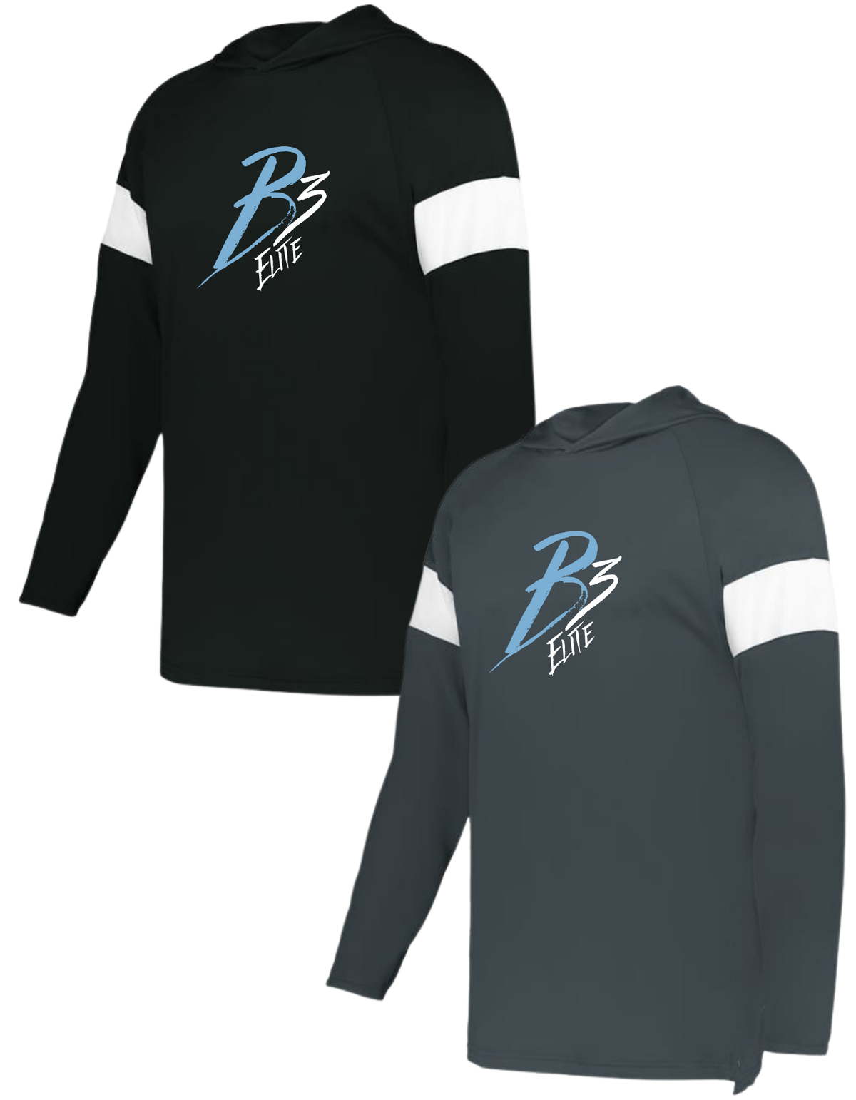 545LSY Alleson Athletic Youth & Adult CONTENDER LONG SLEEVE HOODIE - B3 Slant Design