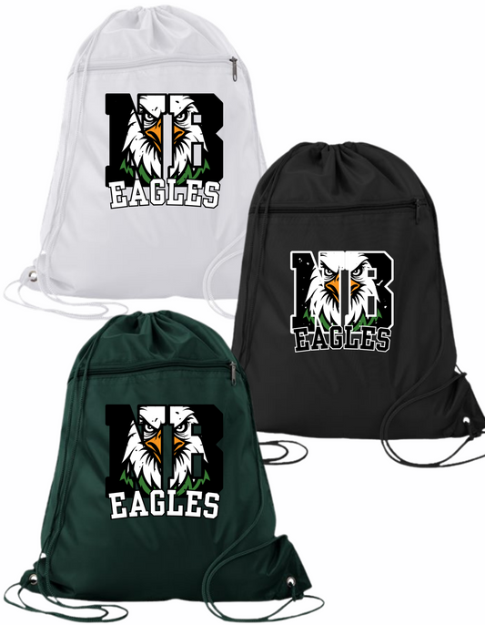 Q-Tees Polyester Drawstring Backpack - 15"W x 18 3/4"H Design 12 - Q135200