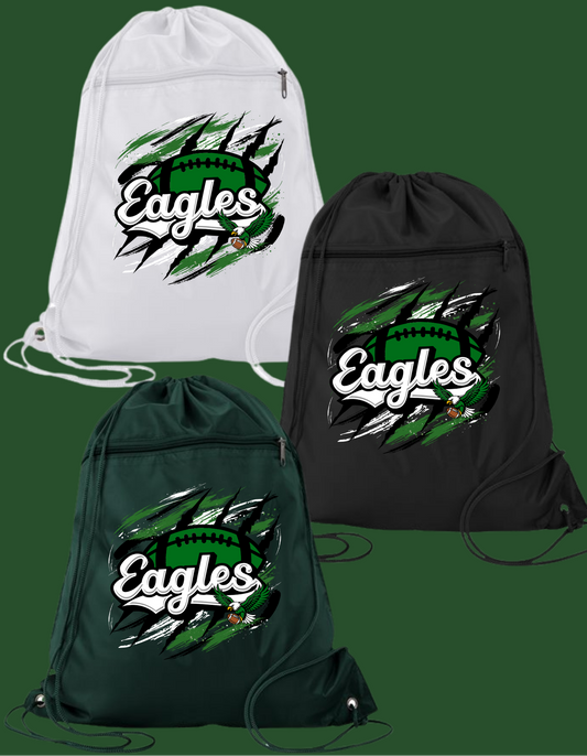 Q-Tees Polyester Drawstring Backpack - 15"W x 18 3/4"H Design 15 - Q135200
