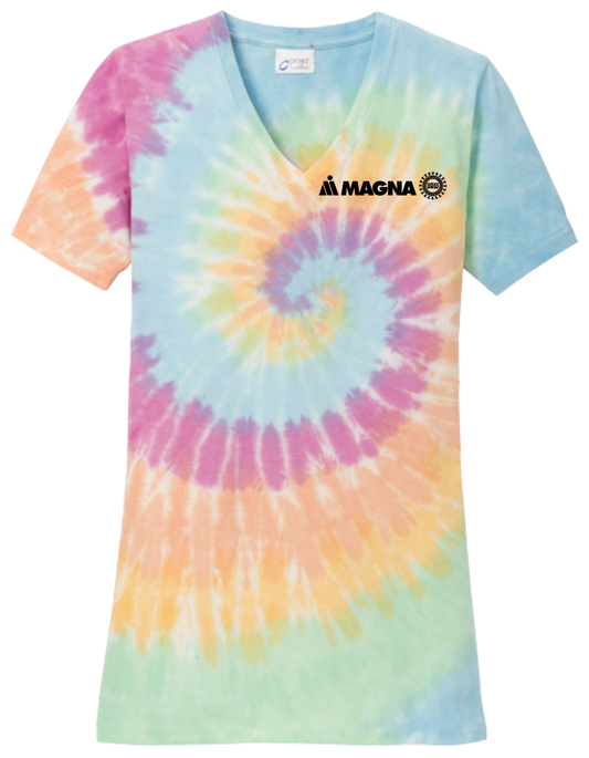 Port & Co Women's Tie-Dye V-Neck Tee - Sanmar - LPC147V