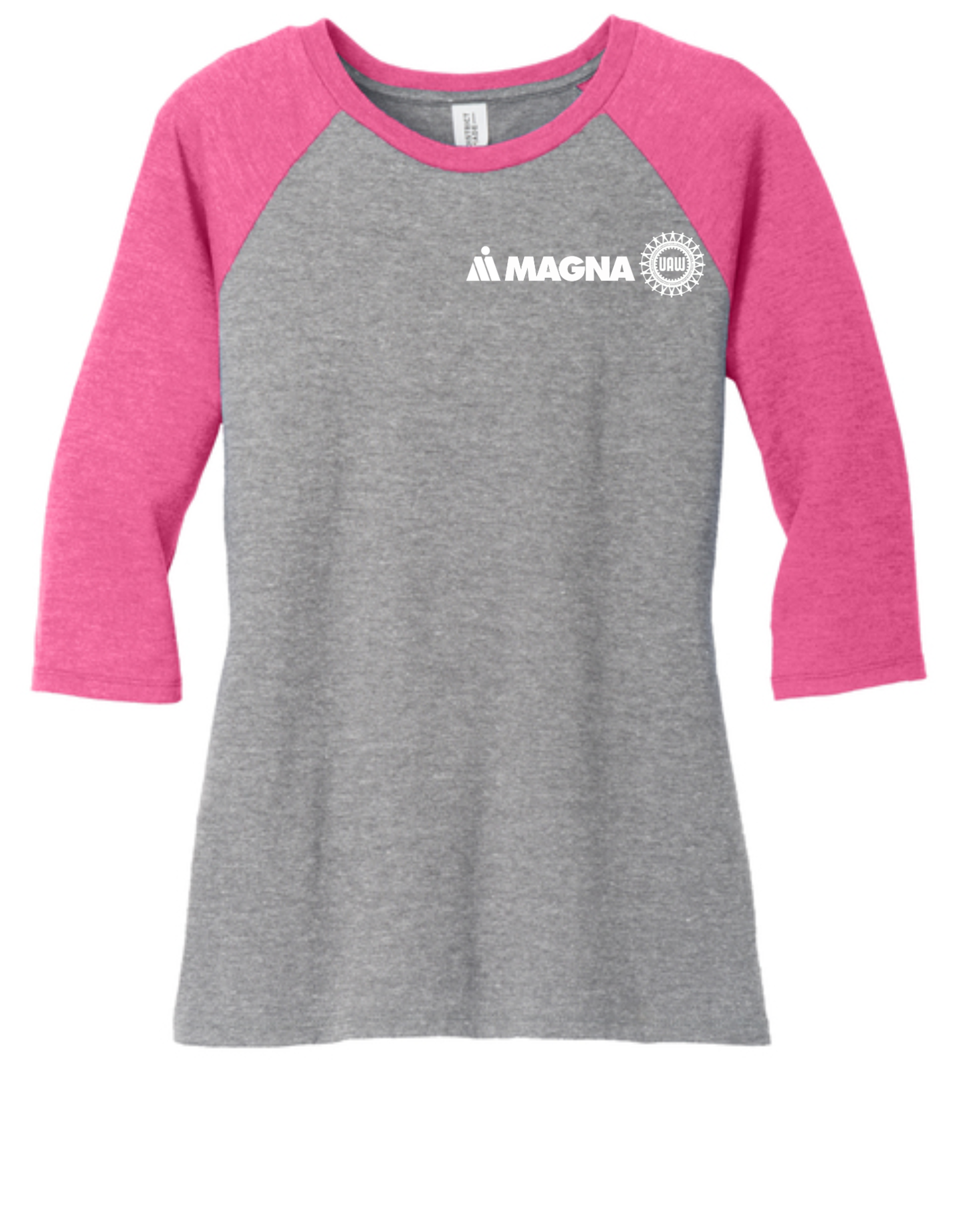 District Women's Perfect Tri 3/4-Sleeve Raglan - Sanmar - DM136L