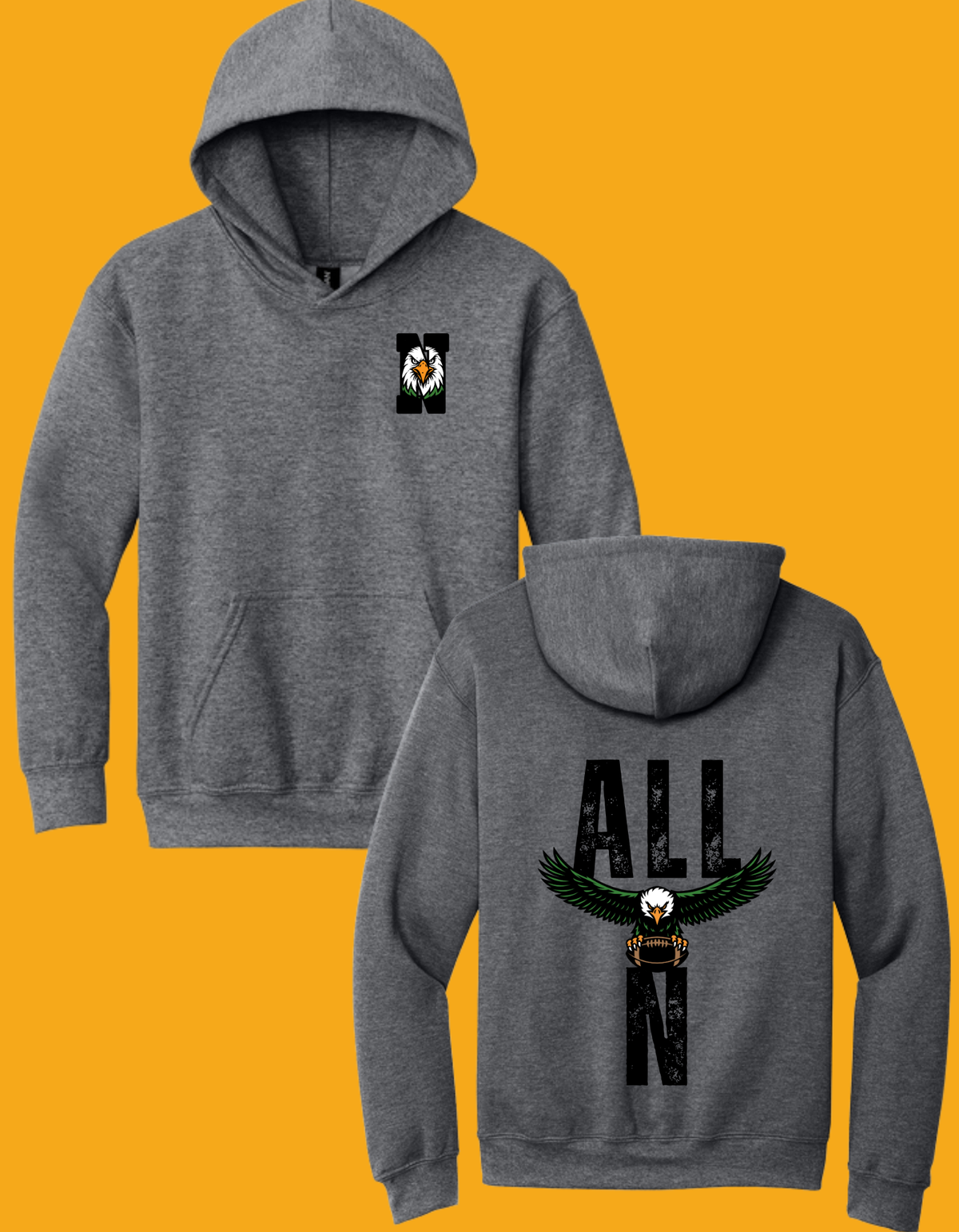 18500 & 18500B Gildan® Heavy Blend™ Hooded Sweatshirt (Adult & Youth) Design #5
