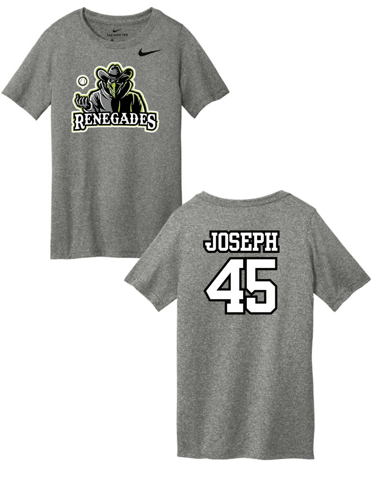 Youth Nike Team rLegend Tee DV7317 w/ Player Name & Number