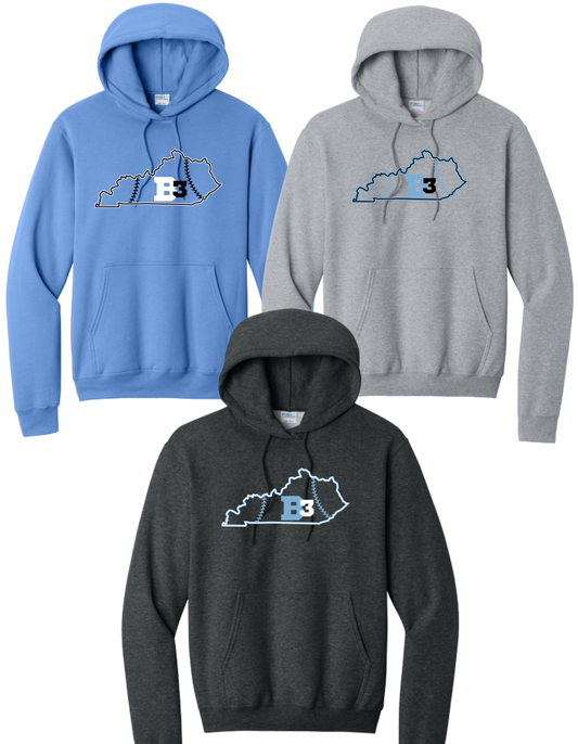 PC78H & PC78YH Port & Co® Core Fleece Pullover Hooded Sweatshirt ++ Design 1 - B3 KY State Logo