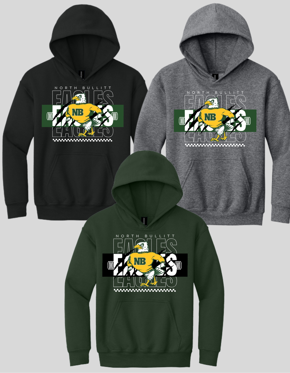 18500 & 18500B Gildan® Heavy Blend™ Hooded Sweatshirt (Adult & Youth) Design #1