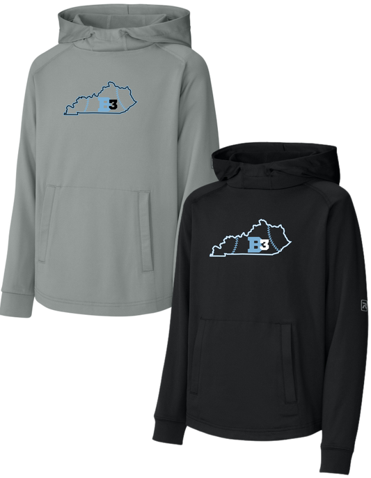 RY7200LSH & RA7200LSH Richardson Charge Performance Fleece Long Sleeve Hoodie ++ DESIGN 1 - B3 KY STATE LOGO