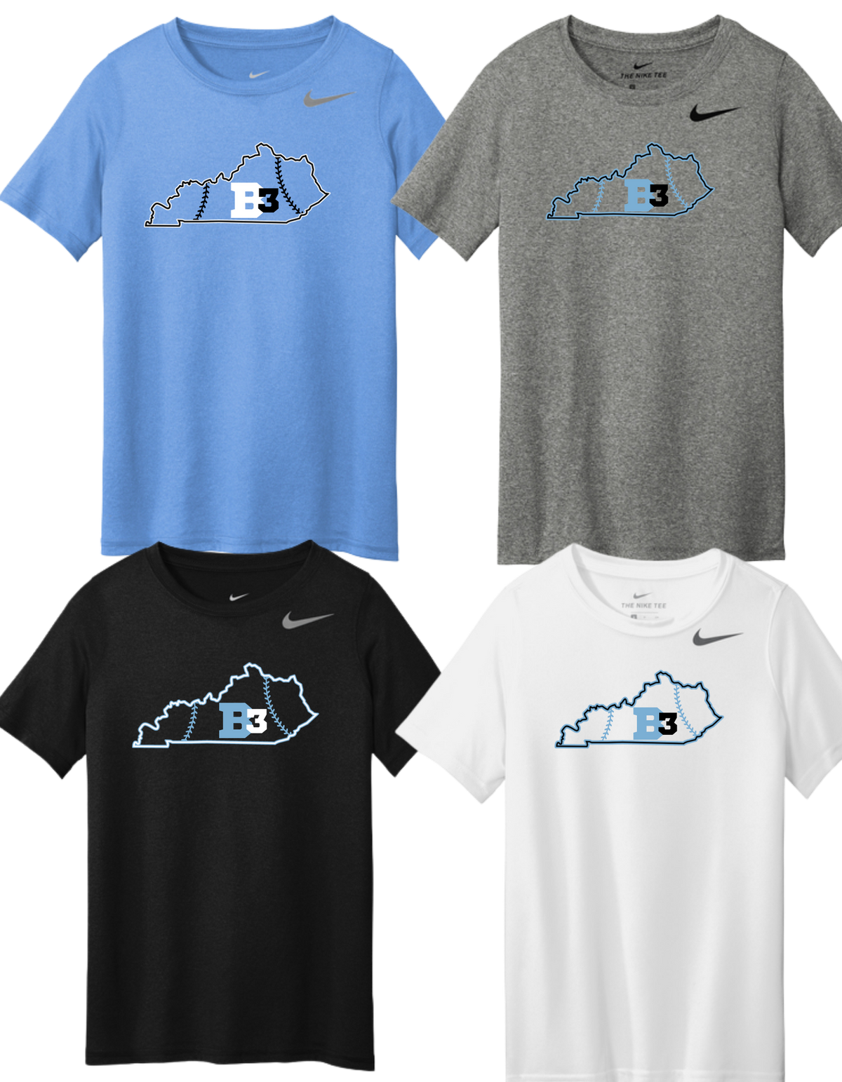 DV7317 NIKE Youth Team rLegend Tee ++ DESIGN 1 B3 KY STATE LOGO
