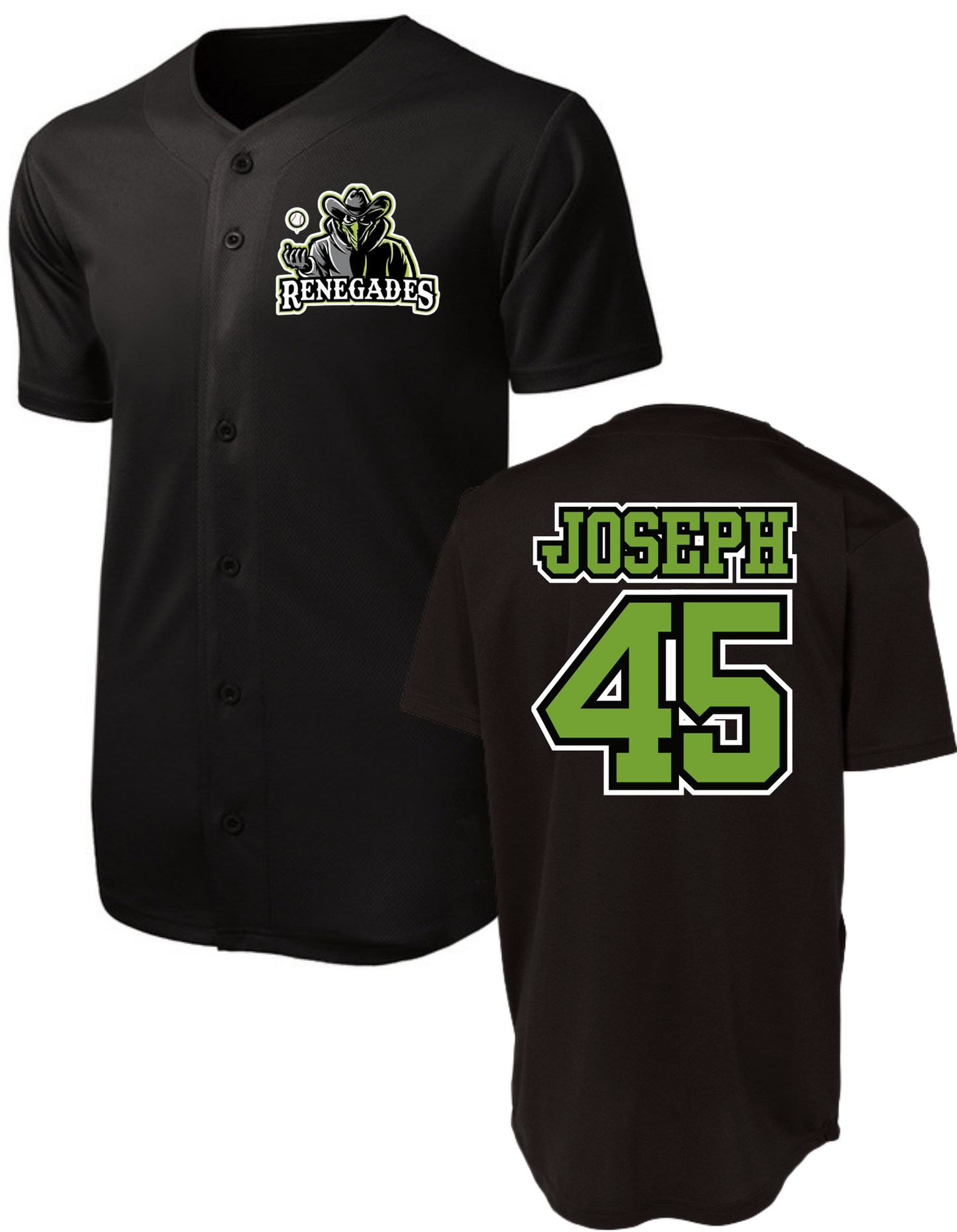 Adult Sport-Tek PosiCharge Tough Mesh Full-Button Printed Jersey w/ Player Name & Number