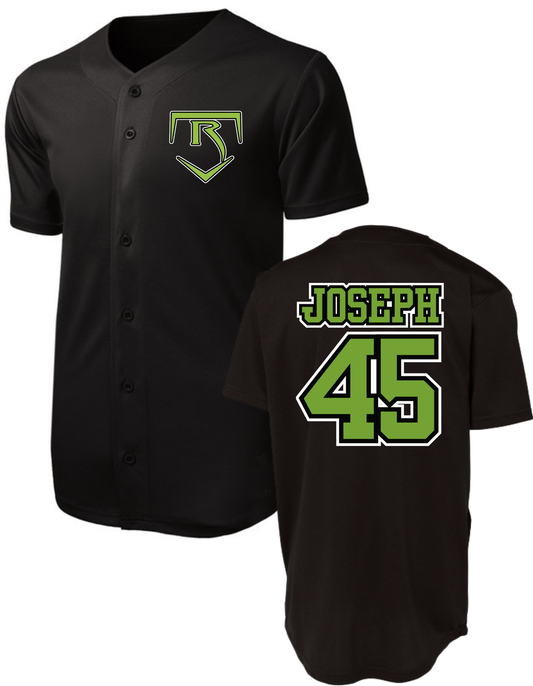 Adult Sport-Tek PosiCharge Tough Mesh Full-Button Printed Jersey w/ Player Name & Number