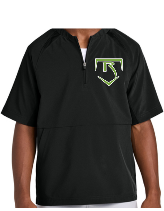 YOUTH Sport-Tek Repeat 1/2-Zip Short Sleeve Jacket YJST489 w/ Pocket Embroidery