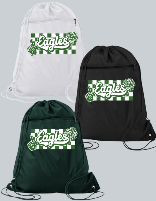 Q-Tees Polyester Drawstring Backpack - 15"W x 18 3/4"H Design 8 - Q135200