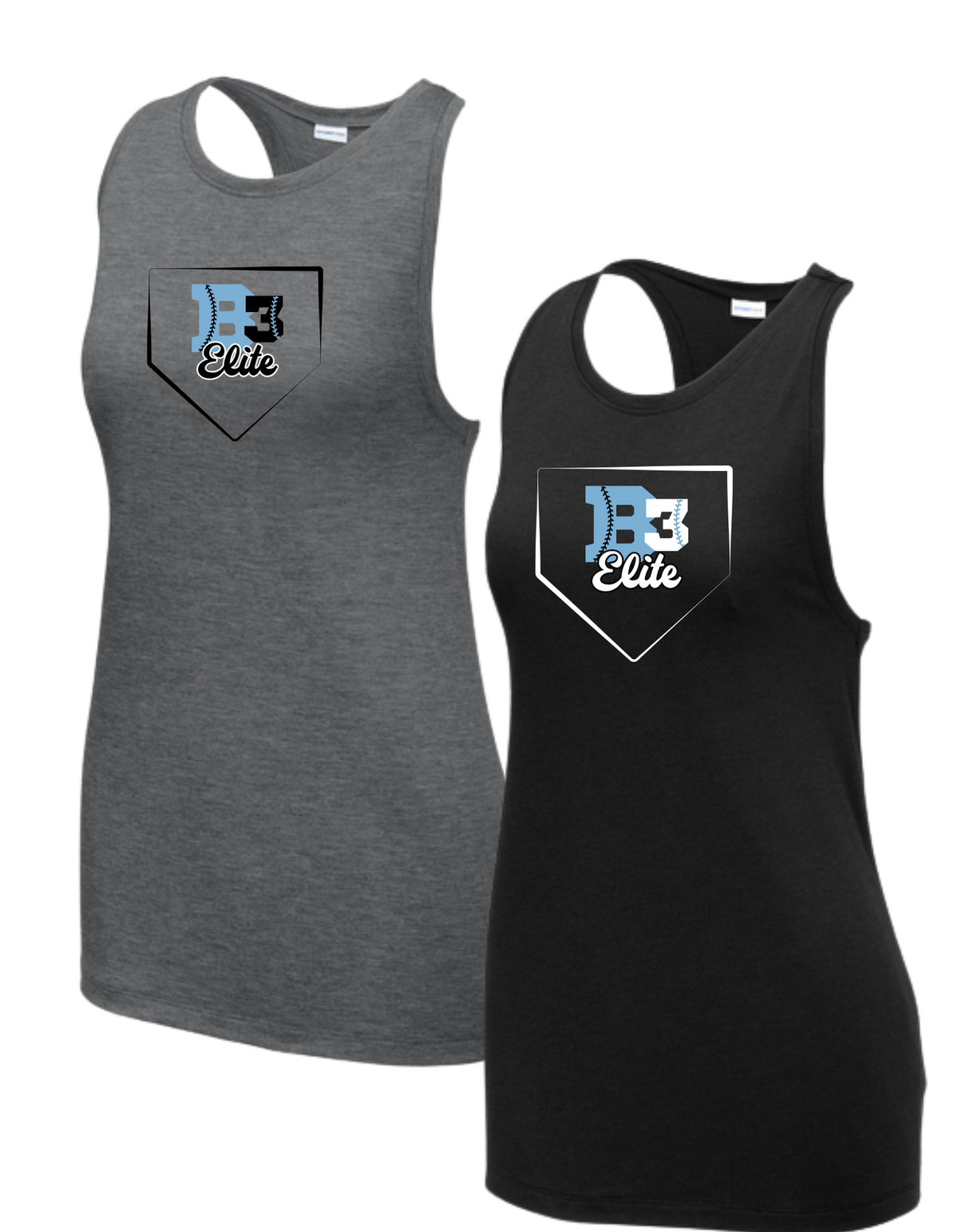 LST402 Sport-Tek Women's Tank ++ DESIGN 2 B3 HOME PLATE LOGO