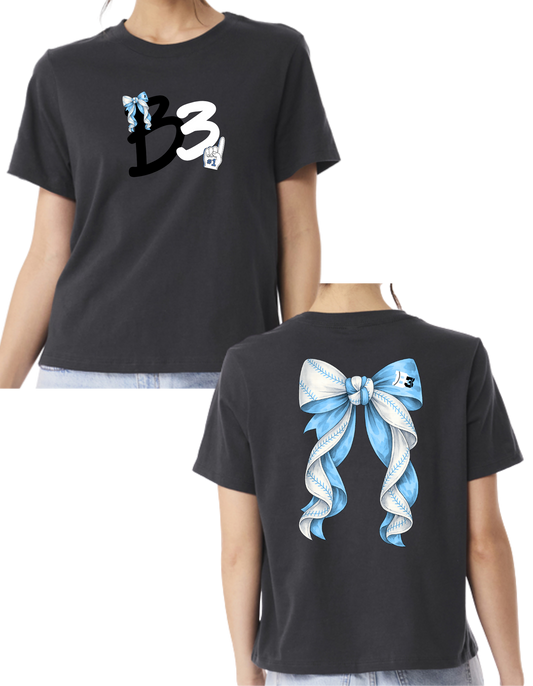 BC6110 BELLA+CANVAS Women's 6-Ounce Heavyweight Tee ++ DESIGN 5 B3 + Bow on Back