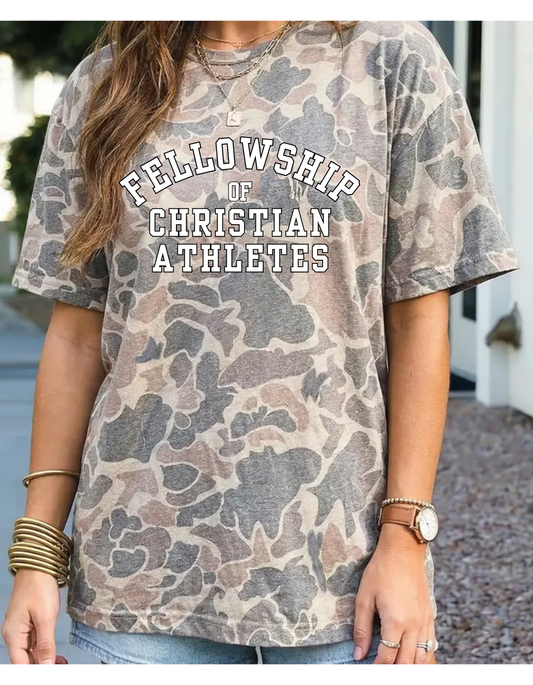 Retro Camouflage Print Casual T Shirt -