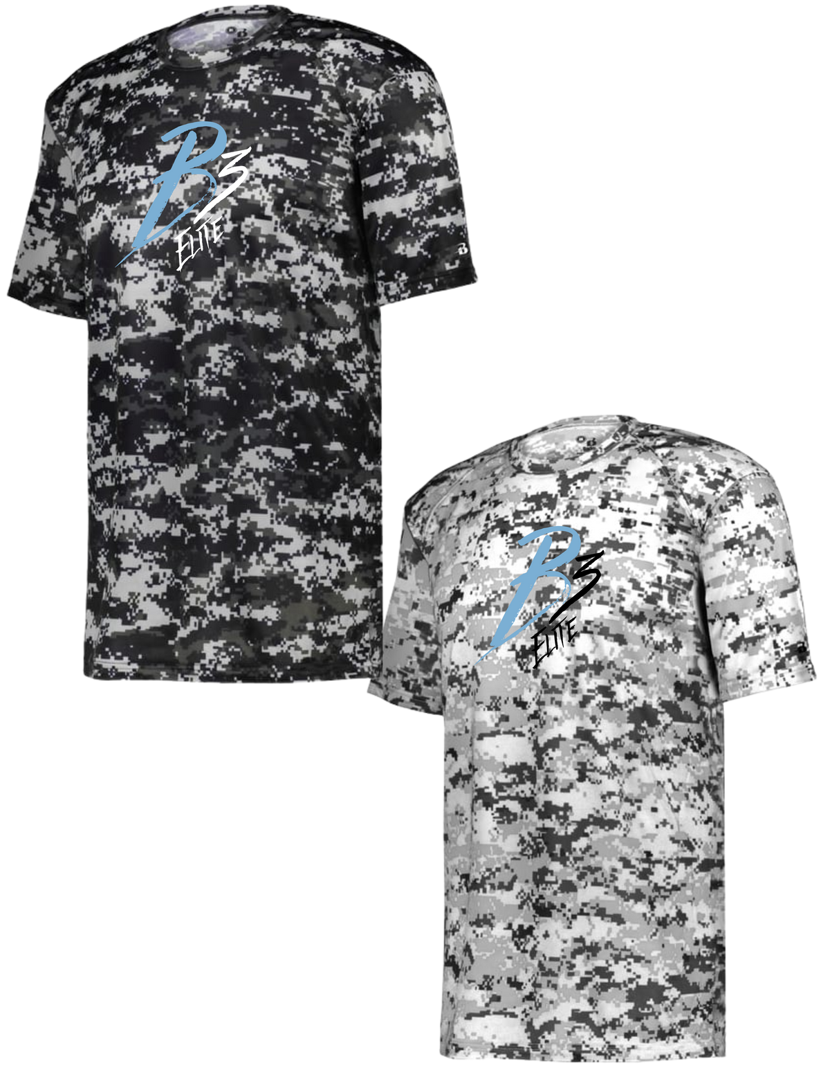 218000 & 418000 Badger Sport Digi-Camo T-Shirt - B3 Slant Design - Youth & Adult
