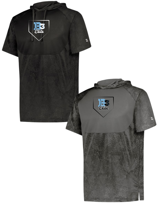 B12012 & B11012 Badger Sport - STADIUM PRINT SHORT SLEEVE HOODED TEE - B3 Home Plate Logo
