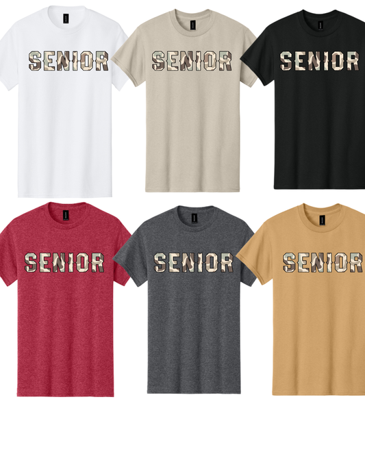5000 GILDAN Heavy Cotton T-Shirt - PRINT Senior Camo Design