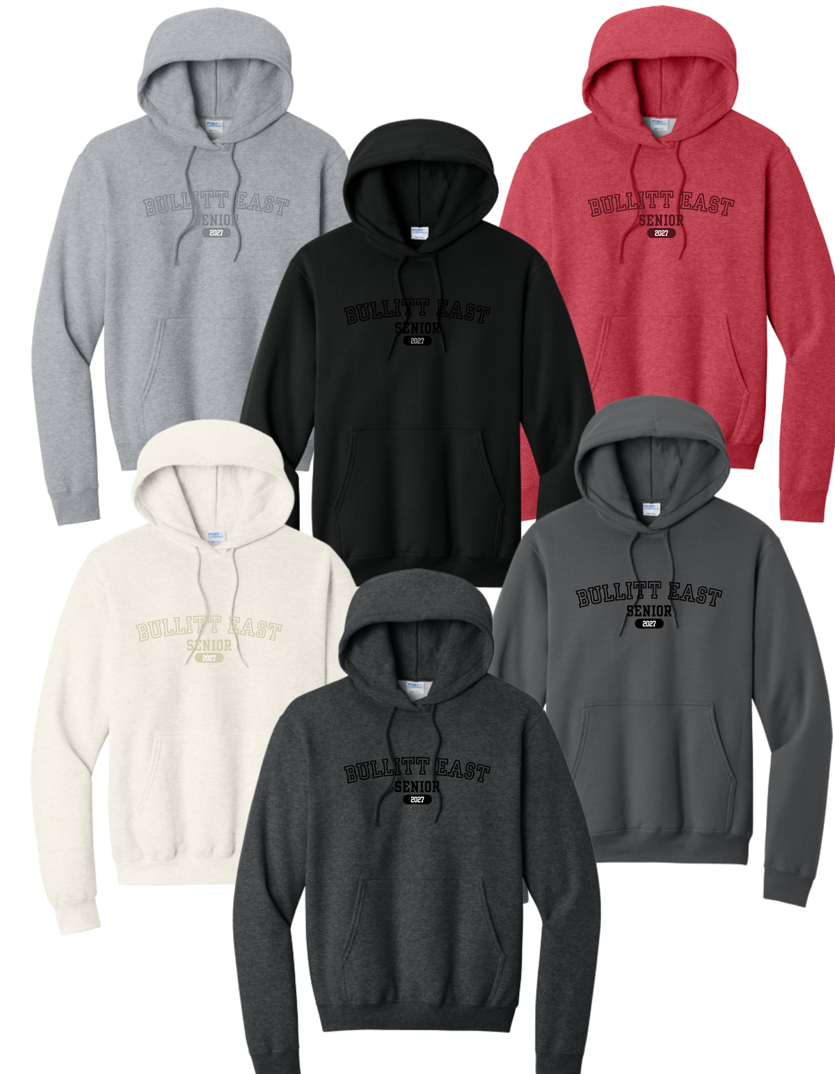 PC78H - Port & Company Core Fleece Hooded Sweatshirt - Monochromatic BE SENIOR